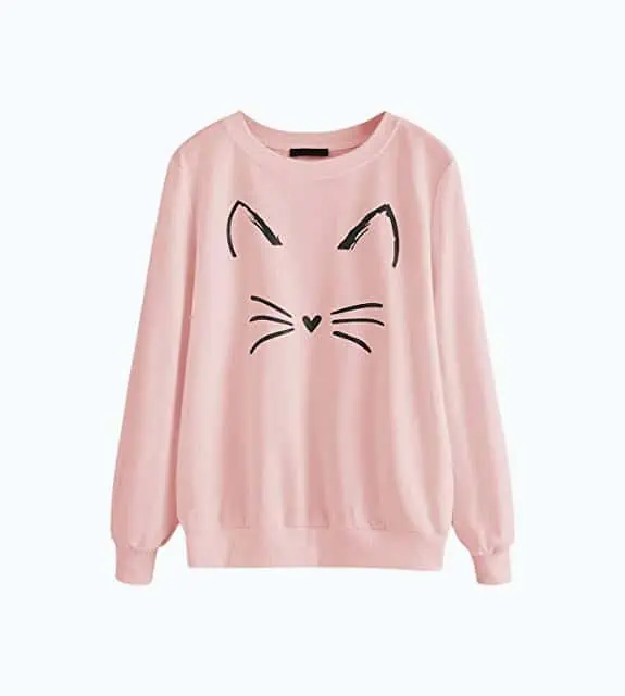 Product Image of the Romwe Cat Print Sweatshirt