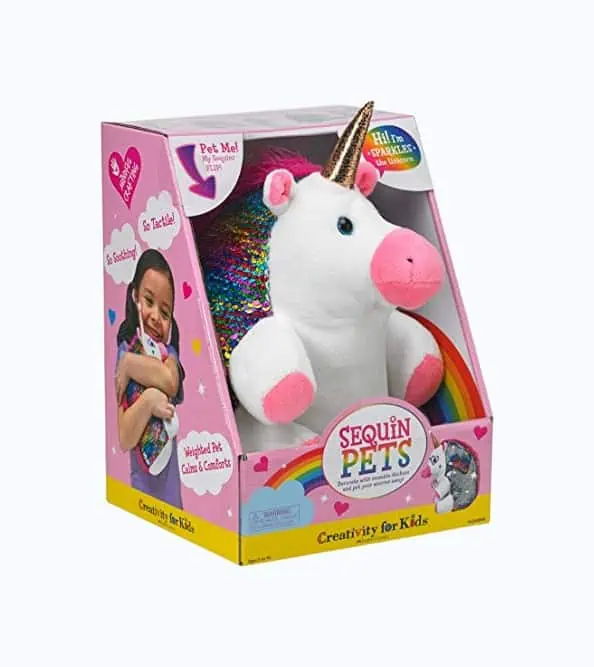 Product Image of the Sequin Pets Unicorn Plush Toy by Creativity for Kids