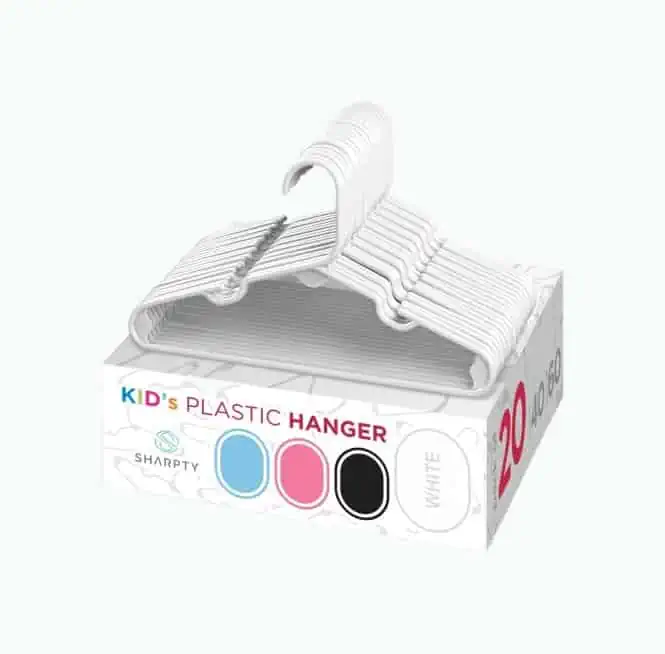 Product Image of the Sharpty Kids Plastic Hangers, Children's Hangers for Baby, Toddler, and Child...