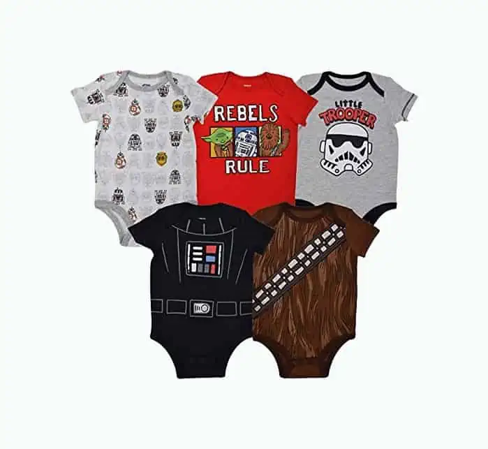 Product Image of the Star Wars Short-Sleeve 5-Pack Onesies