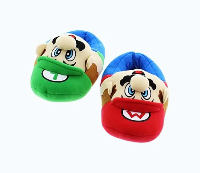 Product Image of the Super Mario Brothers Plush Slippers