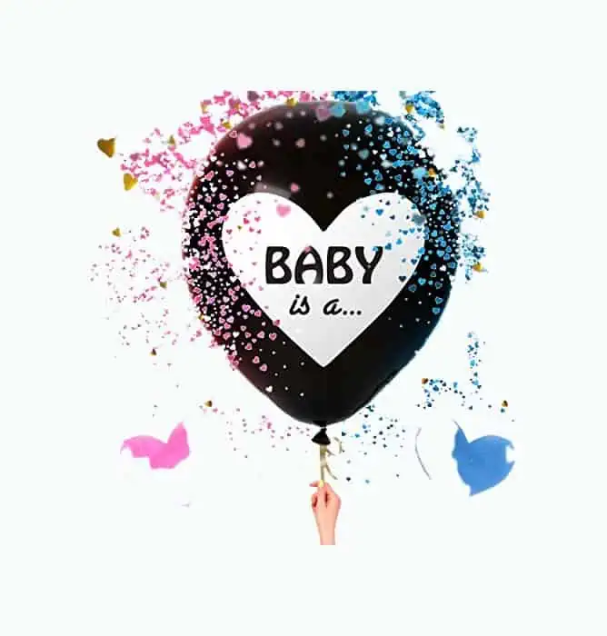 Product Image of the Sweet Baby Co. Jumbo 36 Inch Baby Gender Reveal Balloon | Big Black Balloons...