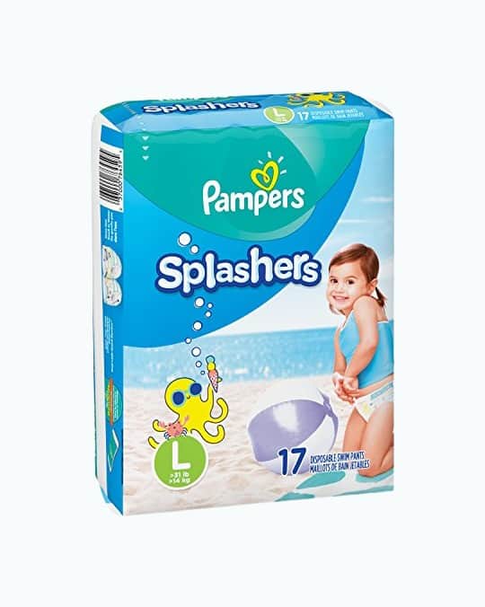Product Image of the Swim Diapers Size 5 ( 31 lb) - Pampers Splashers Disposable Swim Pants, Large,...