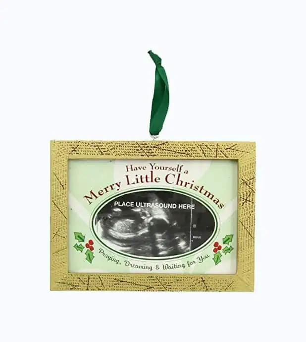 Product Image of the The Grandparent Gift Co. Ultrasound Christmas Ornament, Clear, 3 1/2' 5' (3056)