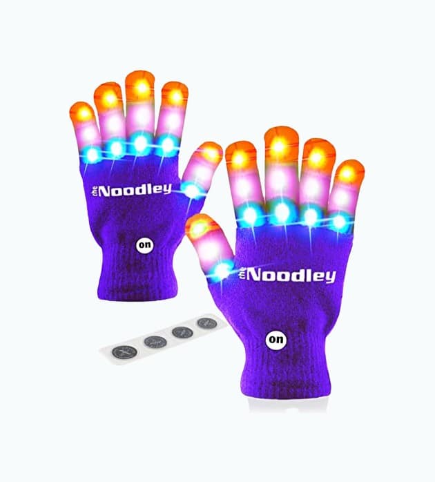Product Image of the The Noodley Flashing LED Finger Light Gloves