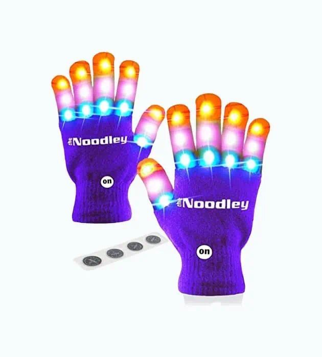 Product Image of the The Noodley Flashing LED Finger Light Gloves