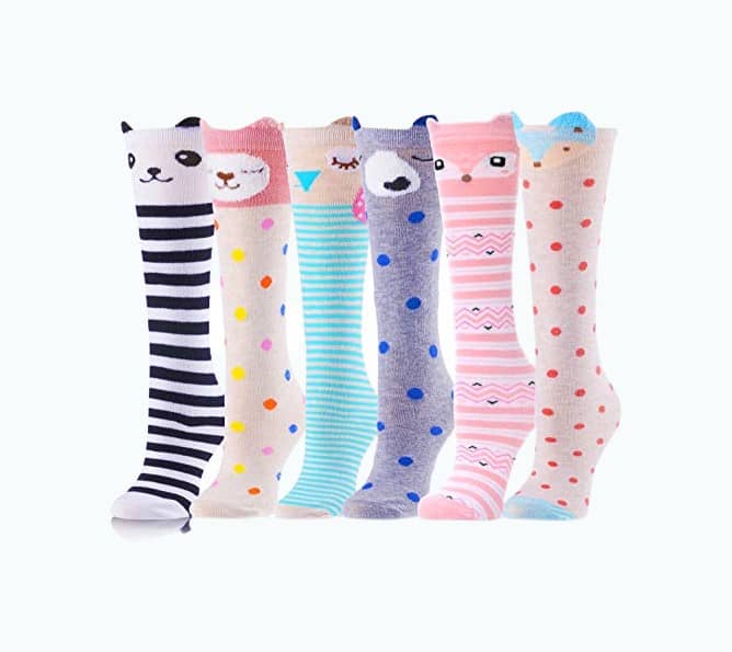 Product Image of the Thigh-High Animal Socks