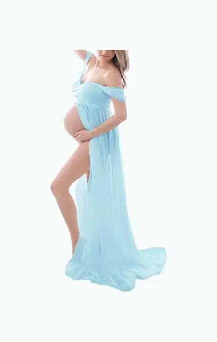 Product Image of the Tife Isfe: Off-Shoulder Chiffon Maternity Dressing Gown 