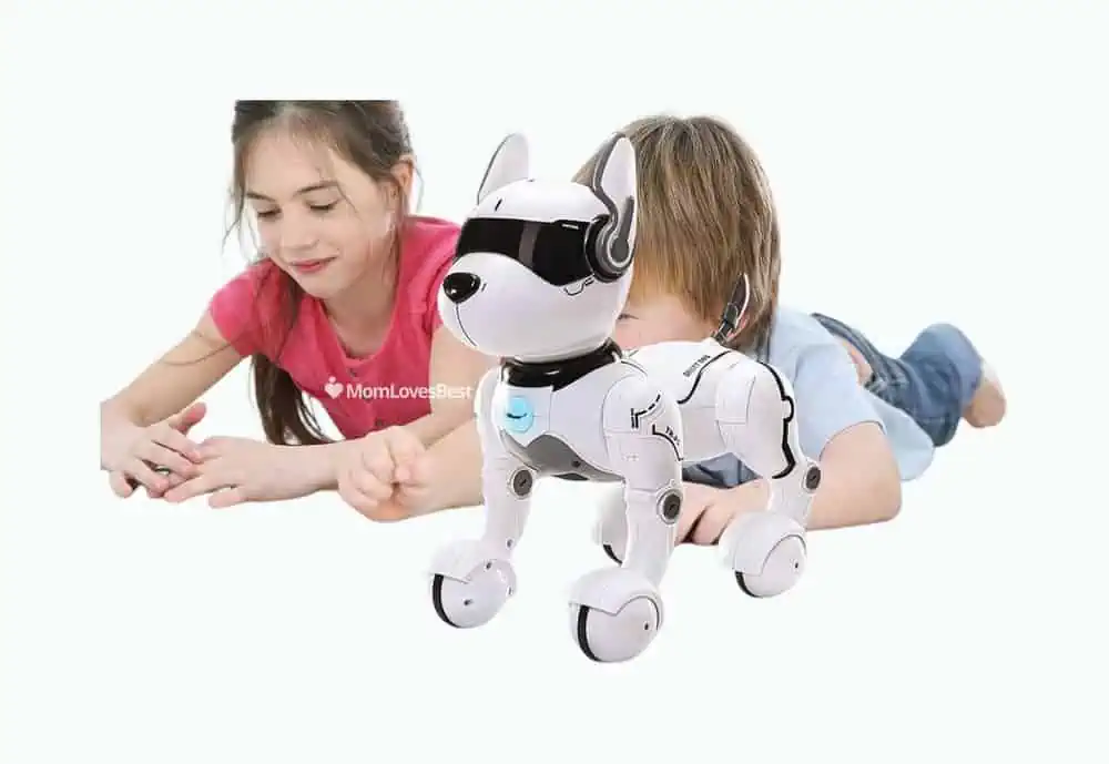 Top Race Interactive Robot Dog Toy for Kids, Smart Dancing to Beat Puppy  Robot, Realistic Robotic Dog