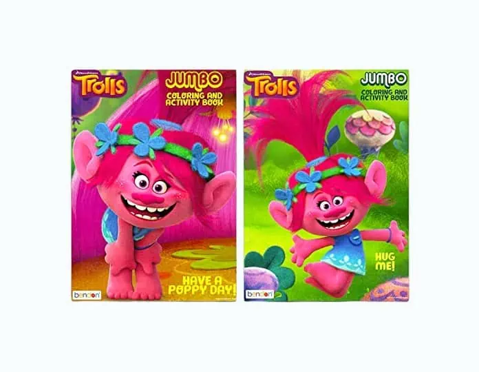 Product Image of the Trolls 2-Pack Coloring Book Set