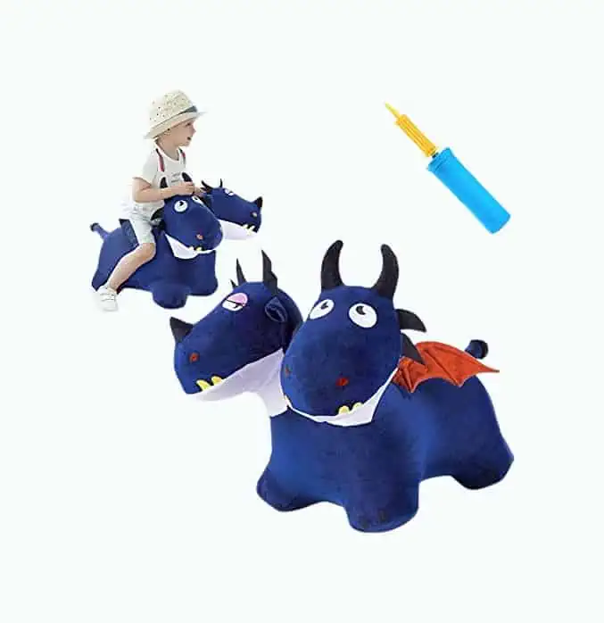 Product Image of the Two-Headed, Inflatable, Hopping Dragon