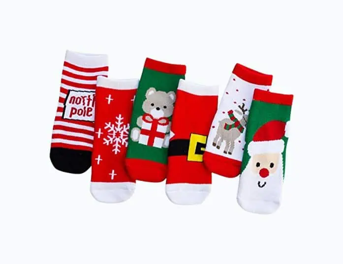 Product Image of the Vanberfia Unisex Baby Christmas Socks