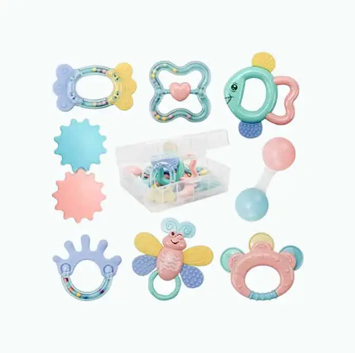 Product Image of the WishTime Rattle Teething Toy Set