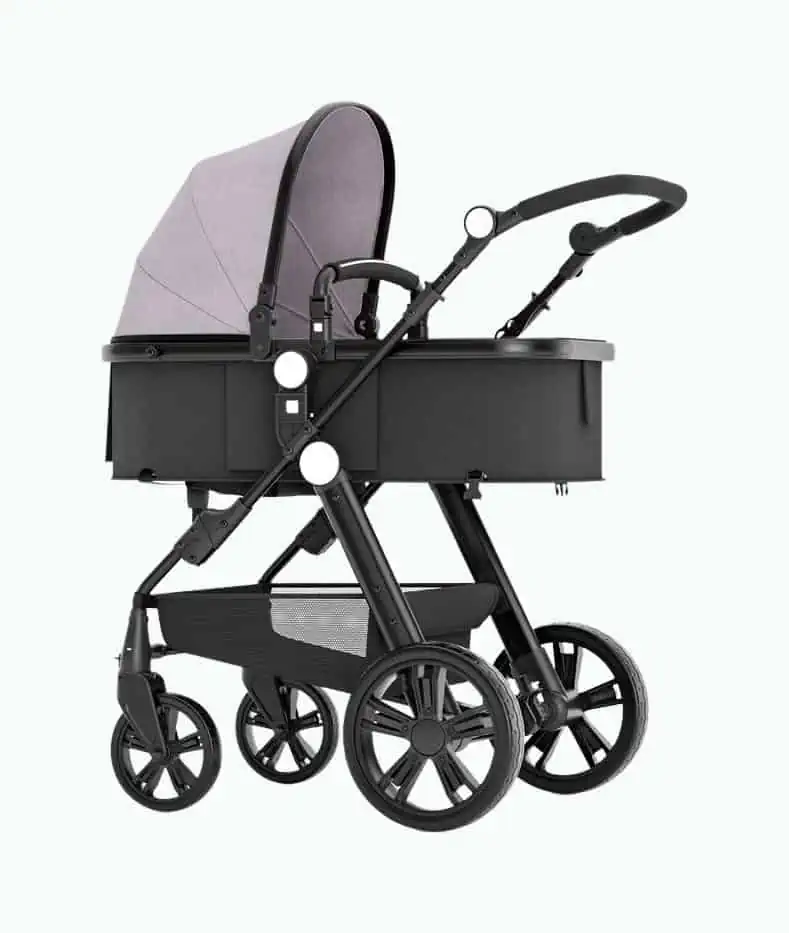 Product Image of the Wonfuss Reversible Infant Bassinet Stroller