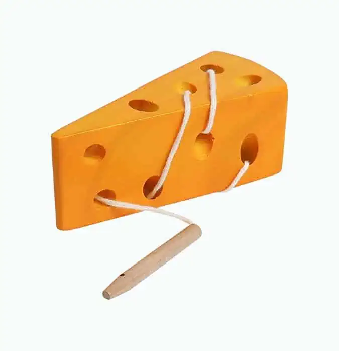 Product Image of the Wooden Lacing Cheese Toy