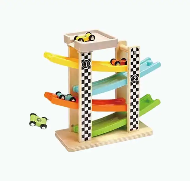 Product Image of the Wooden Race Track and Cars