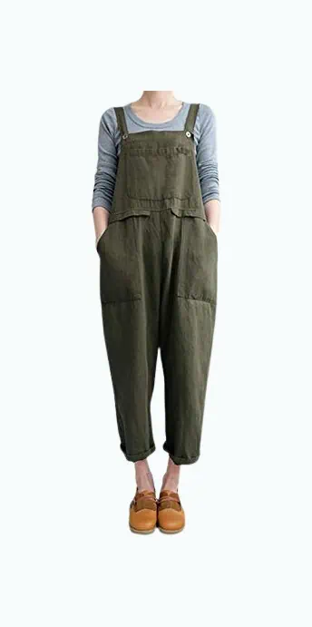 Product Image of the Yeokou Women's Loose Linen Summer Overalls