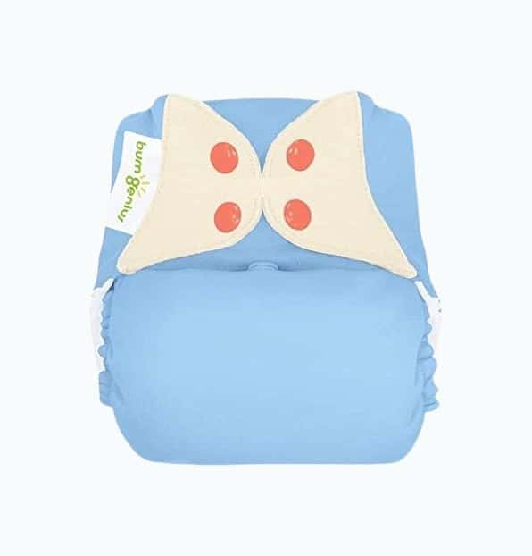 Product Image of the bumGenius Freetime All-in-One One-Size Snap Closure Cloth Diaper (Bluebell)