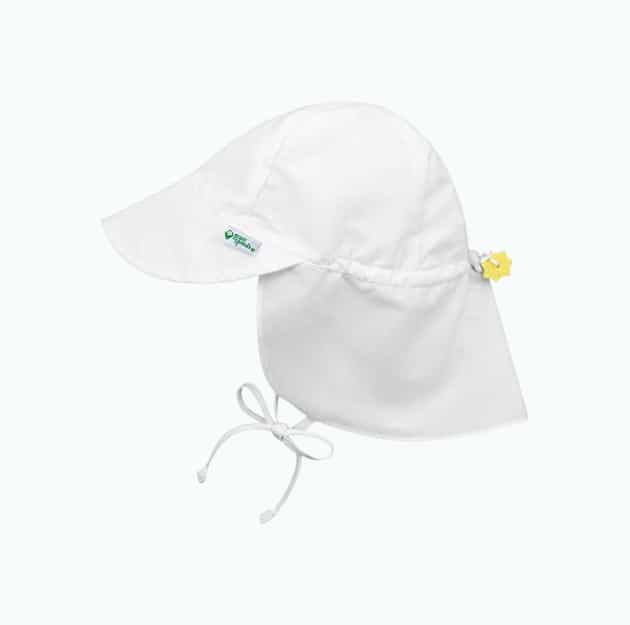 Product Image of the i play. Baby Flap Sun Protection Swim Hat, White, 9-18 Months